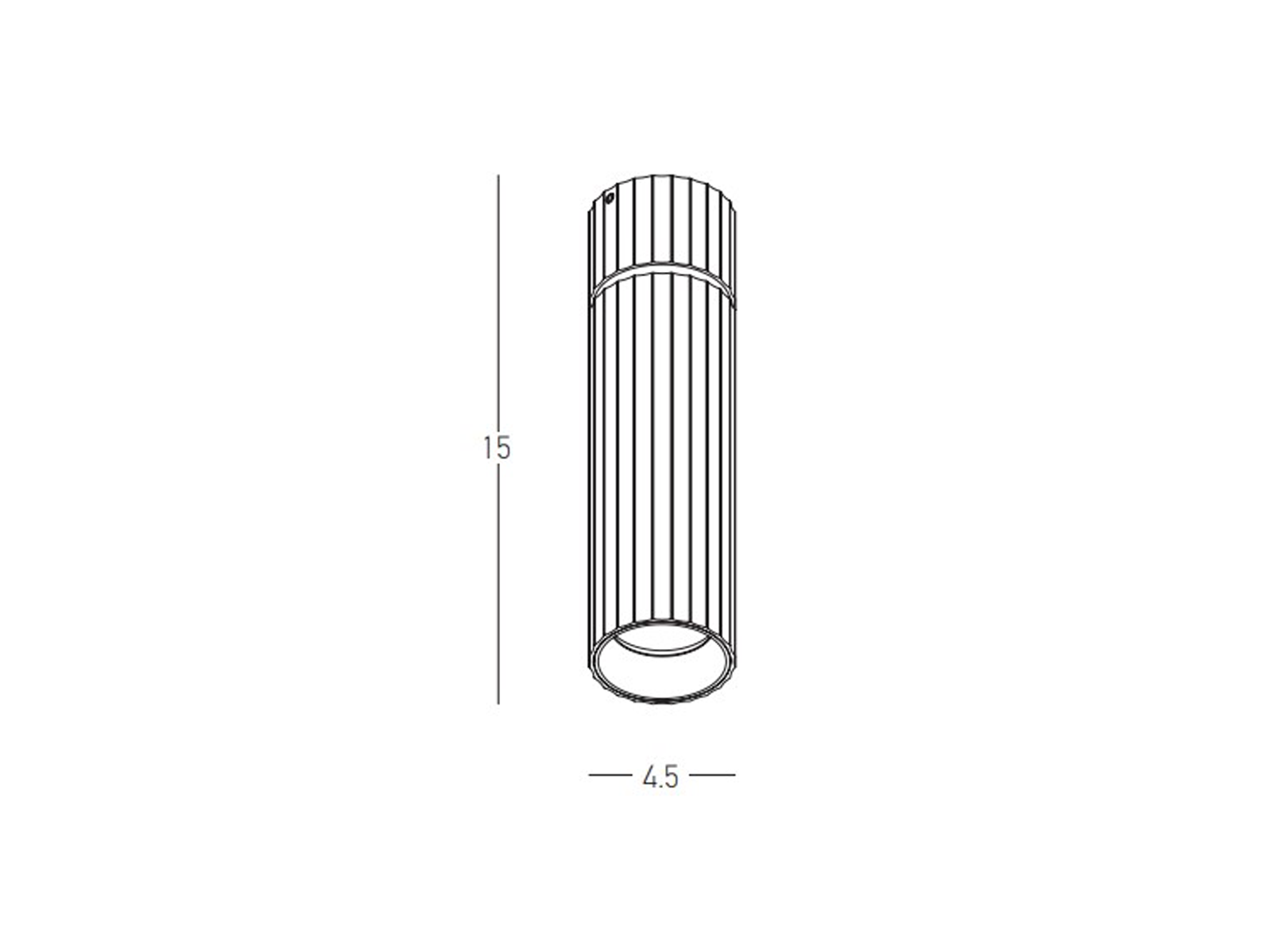 Stropní LED svítidlo, matně bílé, 7W, 3000K, 15cm