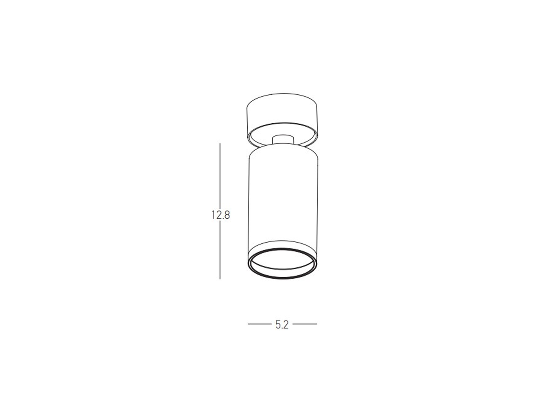 Stropní bodové svítidlo, pískově bílé, 1xGU10, 12,8cm