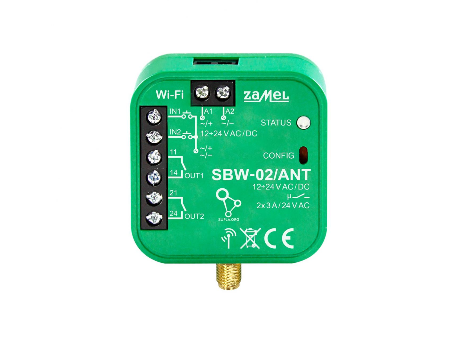 Wi-Fi ovládač brány Supla SBW-02 dvoukanálový s anténou