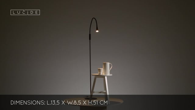 Stojací LED lampa Zozy černá, 4W, 3000K, 145cm