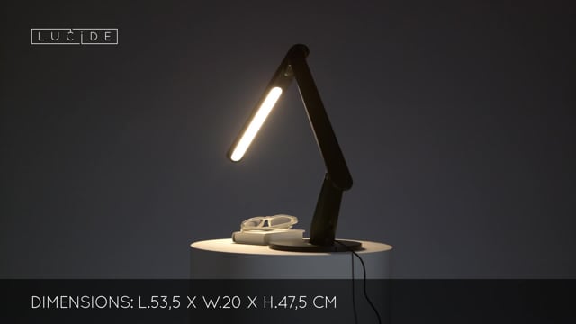 Stolní LED lampa Practico černá, 10W, 2700K/6000K, 47,5cm