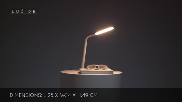 Stolní LED lampa Gilly bílá, 3W, 2700K, 49cm