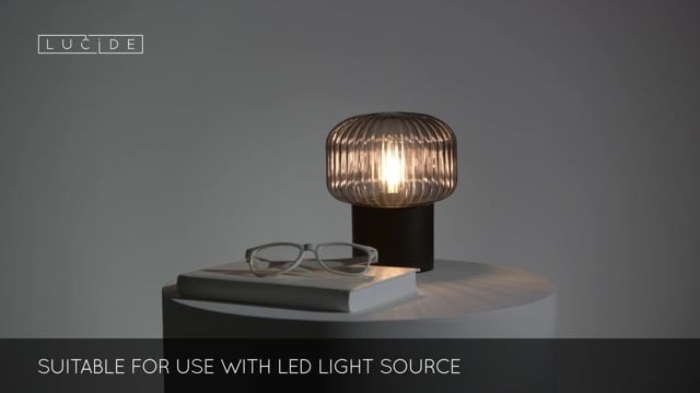 Stolní lampa Jany, černá, E14, ø16cm