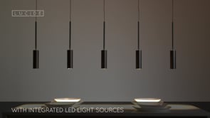 Závěsné LED svítidlo Tubule černé, 5x7W, 2700K, 101cm