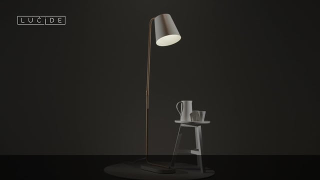 Stojací lampa Cona, bílá, E27, 140cm