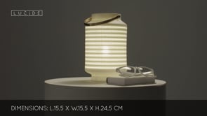 Stolní lampa Jamila, bílá, E14, 24,5cm