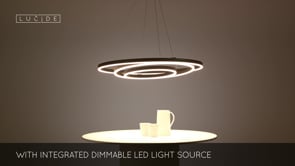 Závěsné LED svítidlo Triniti černé, 32W, 3000K, ø80cm
