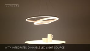 Závěsné LED svítidlo Triniti bílé, 32W, 42W, 62W, 3000K, ø80cm