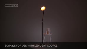 Stojací lampa Pepijn, černá, E14, 145cm