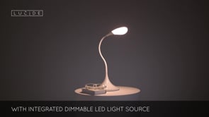 Stolní LED lampa Emil bílá, 4,5W, 3000K, 37,5cm
