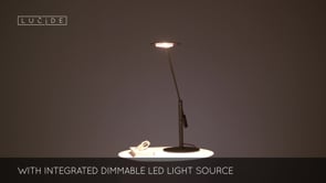 Stolní LED lampa Anselmo černá, 9W, 3000K, 50cm