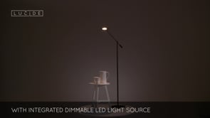Stojací LED lampa Anselmo černá, 9W, 3000K, 140cm