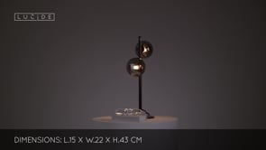 Stolní lampa Tycho černá, 2xG9, 43cm