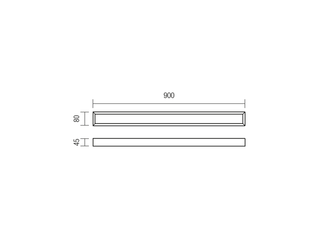 Koupelnové nástěnné LED svítidlo Horizon chrom, 24W, 3000K, 90cm