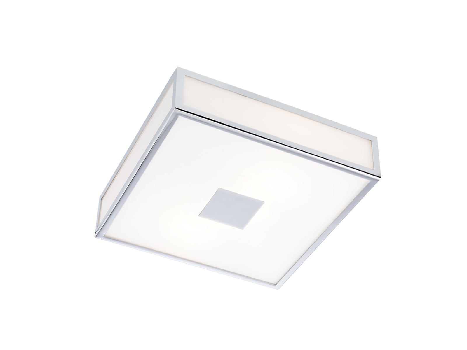 Stropní LED svítidlo Ego chrom, 20W, 3000K, 28cm, IP44