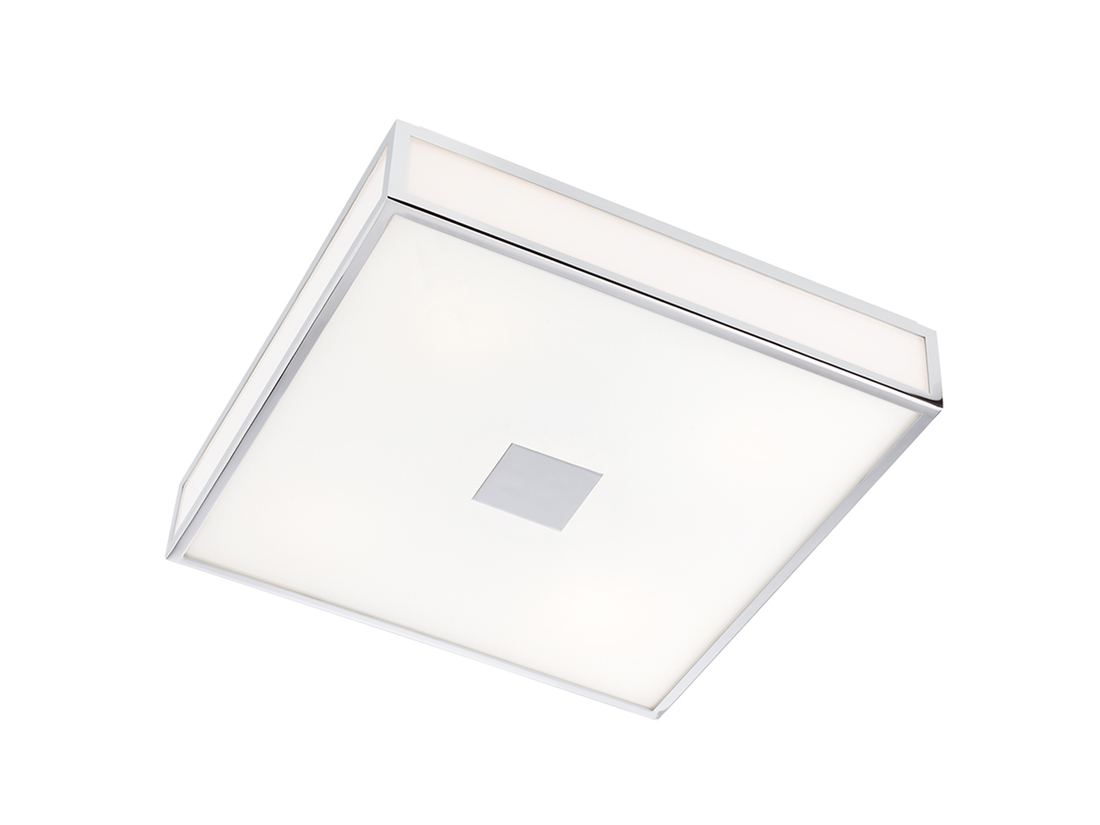 Stropní LED svítidlo Ego chrom, 30W, 3000K, 38cm, IP44