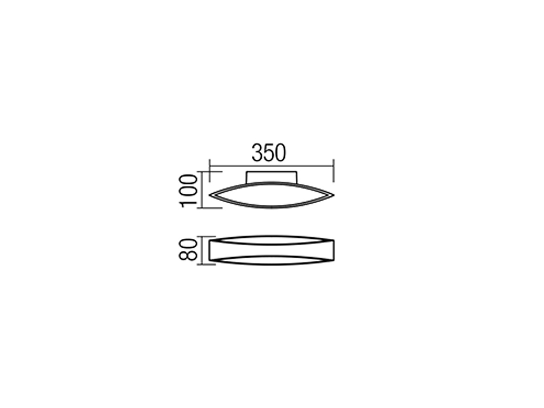 Nástěnné LED svítidlo Eigher matně bílé, 12W, 3000K, 35cm