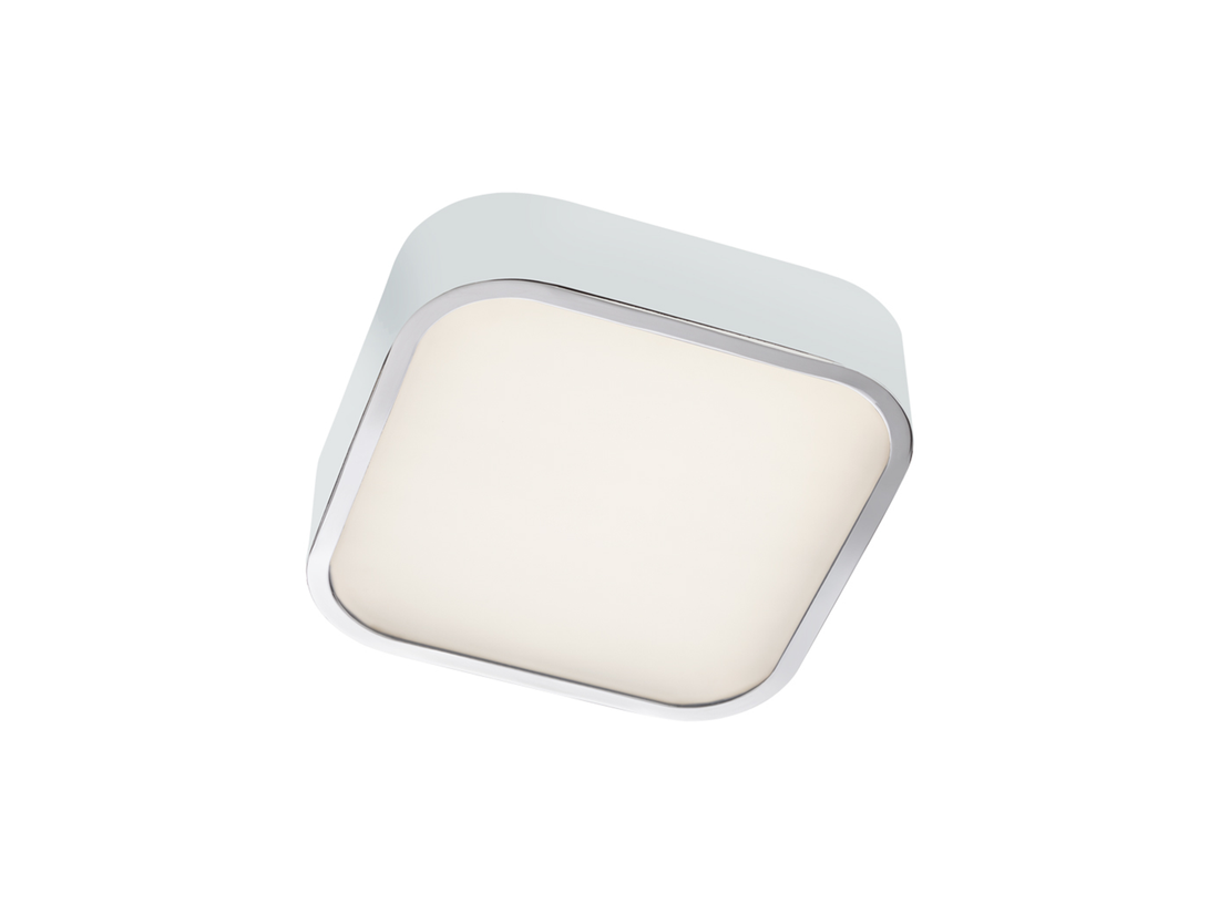 Stropní LED svítidlo Screen IP chrom, 14W, 3000K, 23cm, IP44