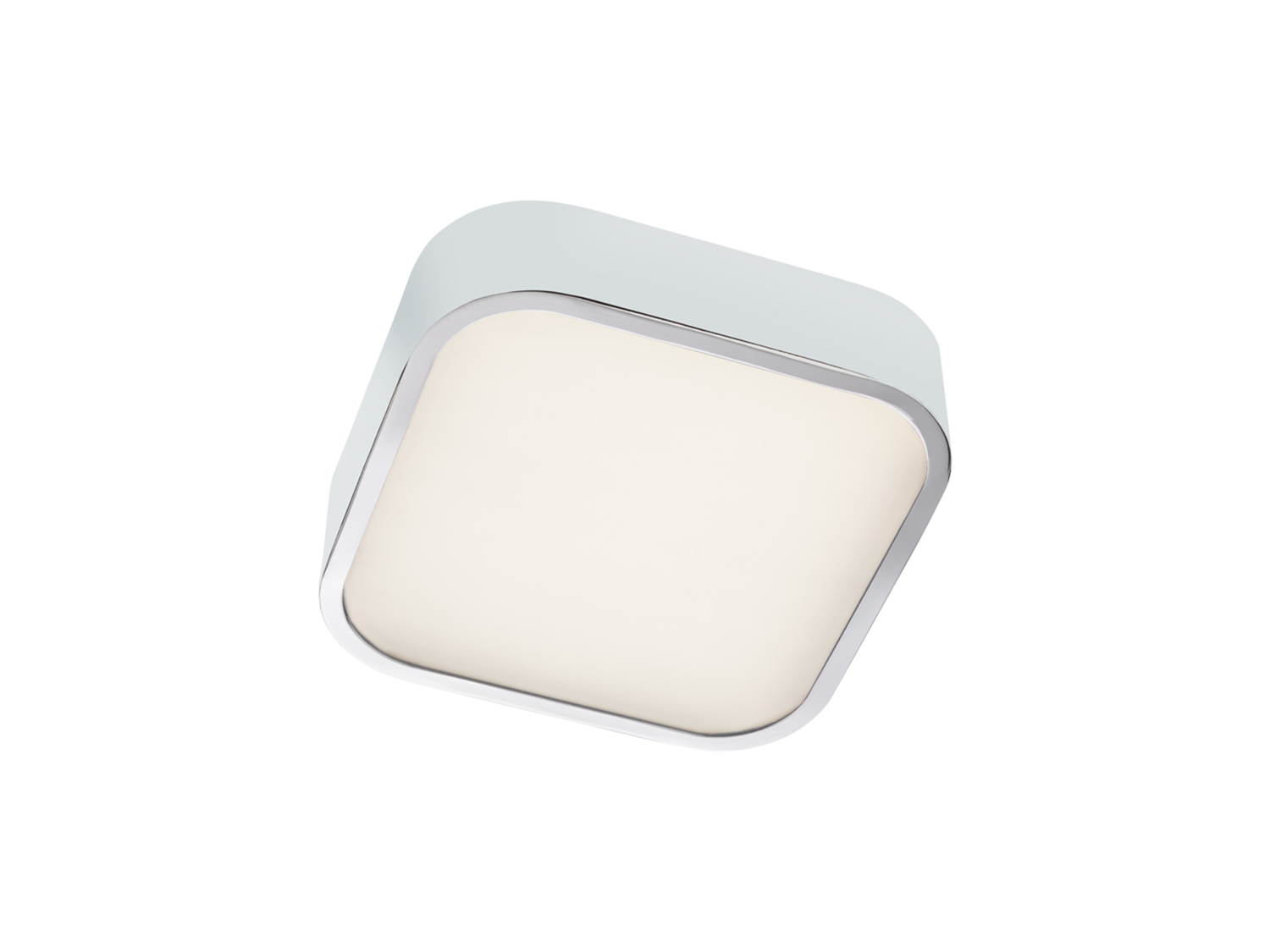 Stropní LED svítidlo Screen IP chrom, 14W, 3000K, 23cm, IP44