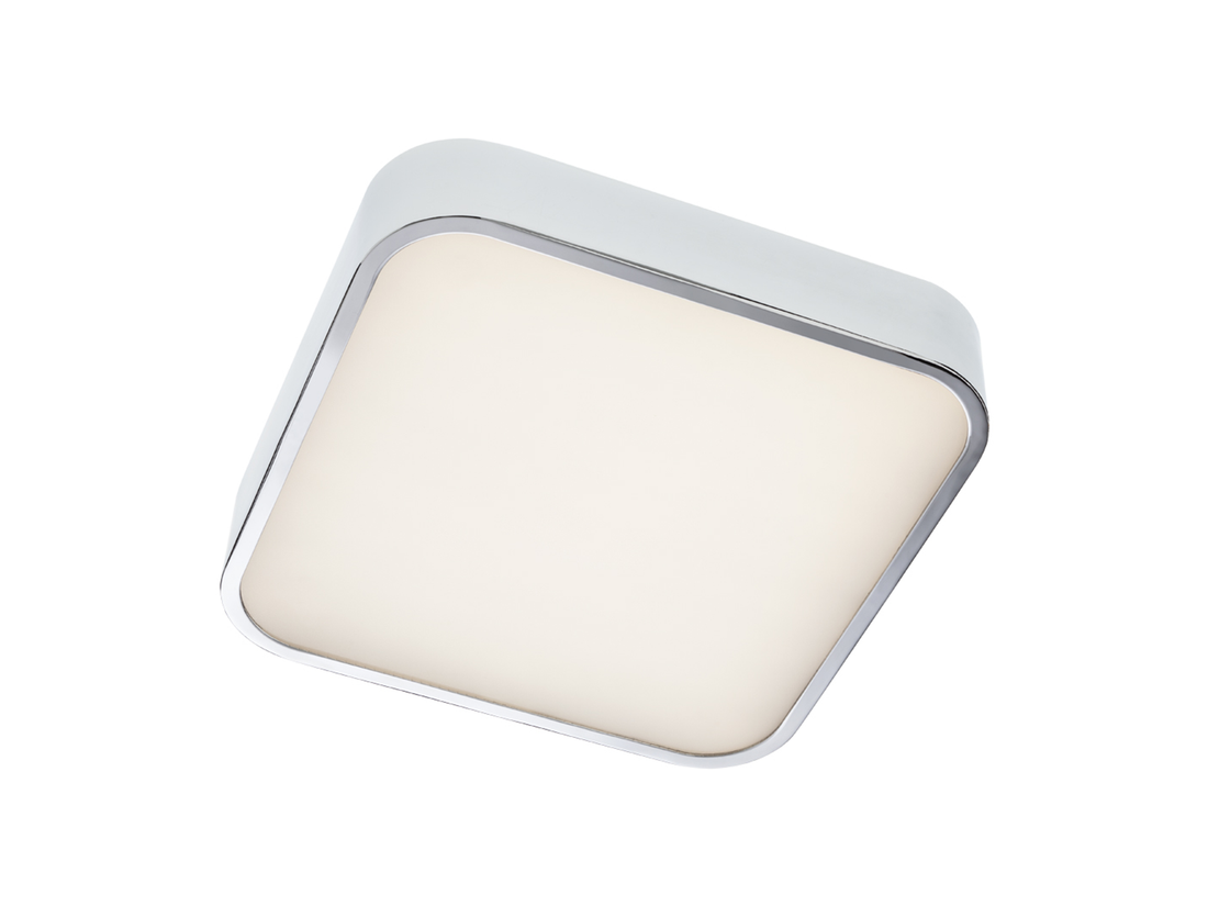 Stropní LED svítidlo Screen IP chrom, 30W, 3000K, 30cm, IP44