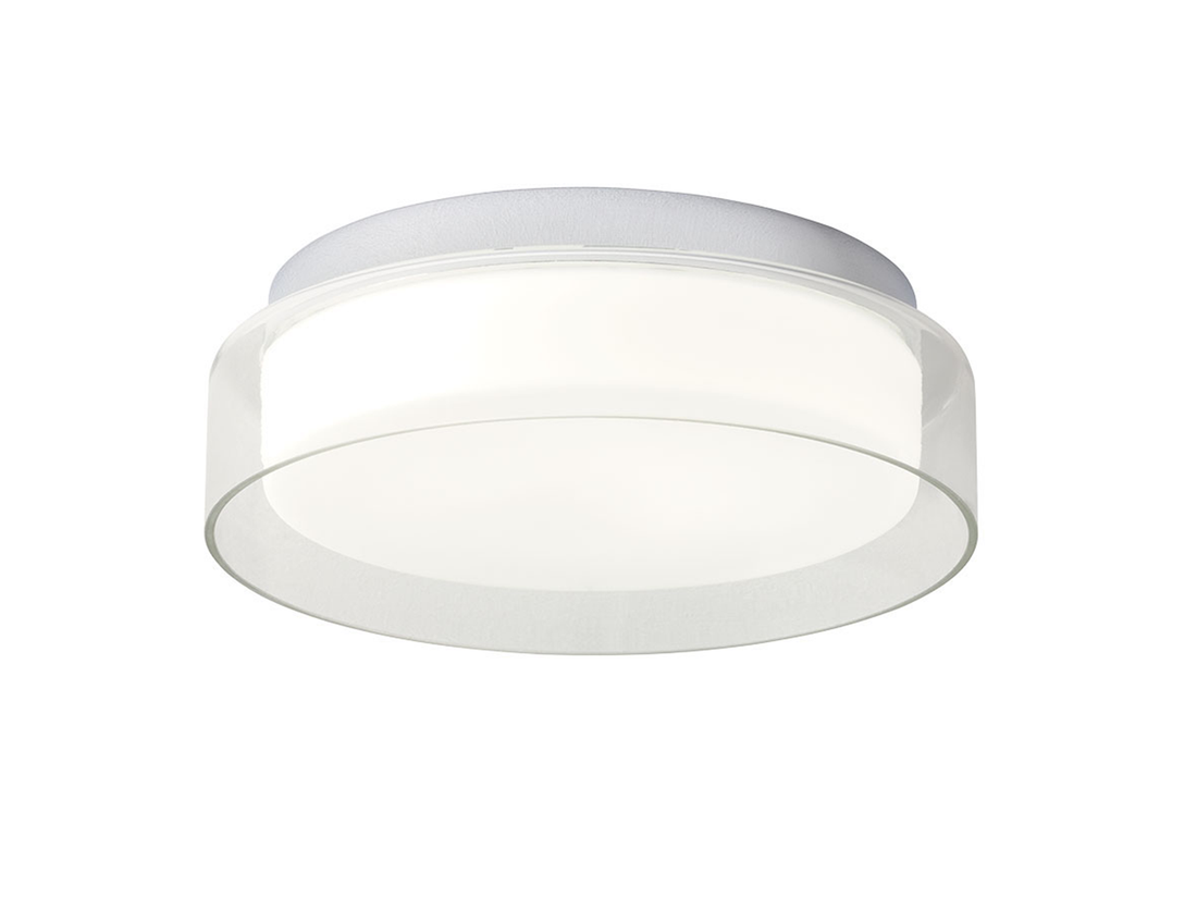 Stropní LED svítidlo Naji chrom, 17W, 3000K, ø35cm, IP44