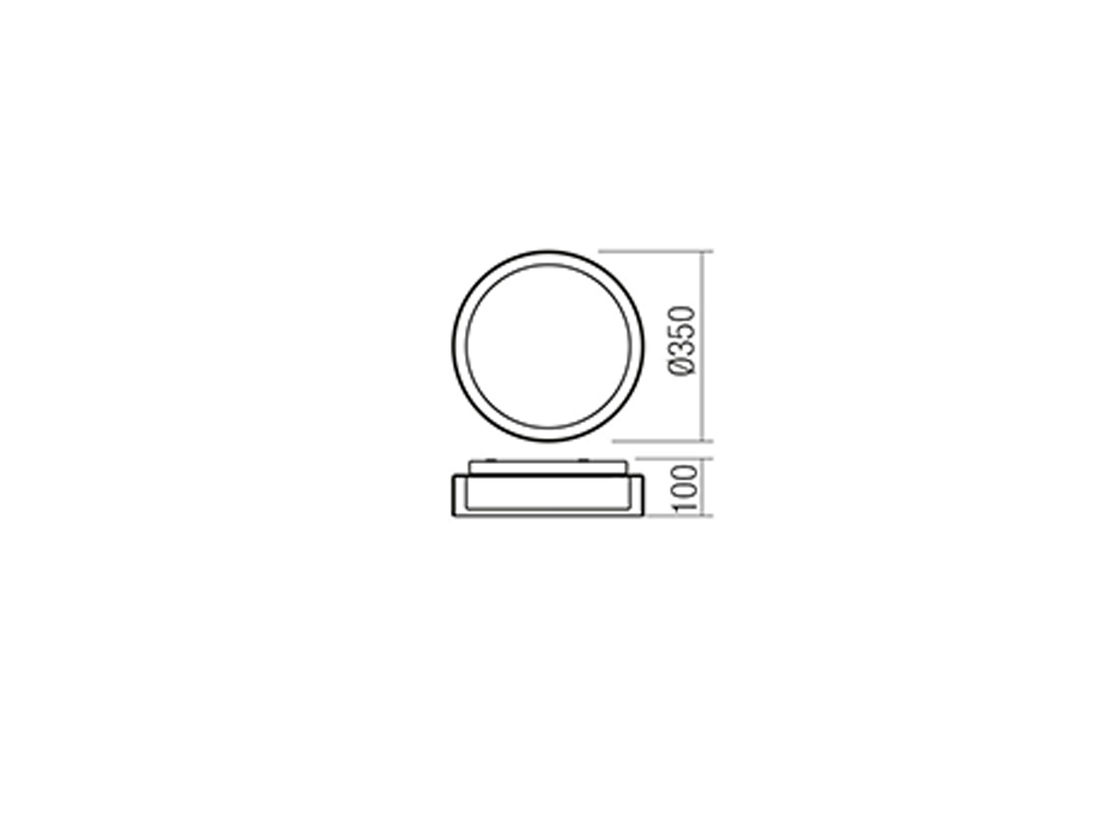 Stropní LED svítidlo Naji chrom, 17W, 3000K, ø35cm, IP44