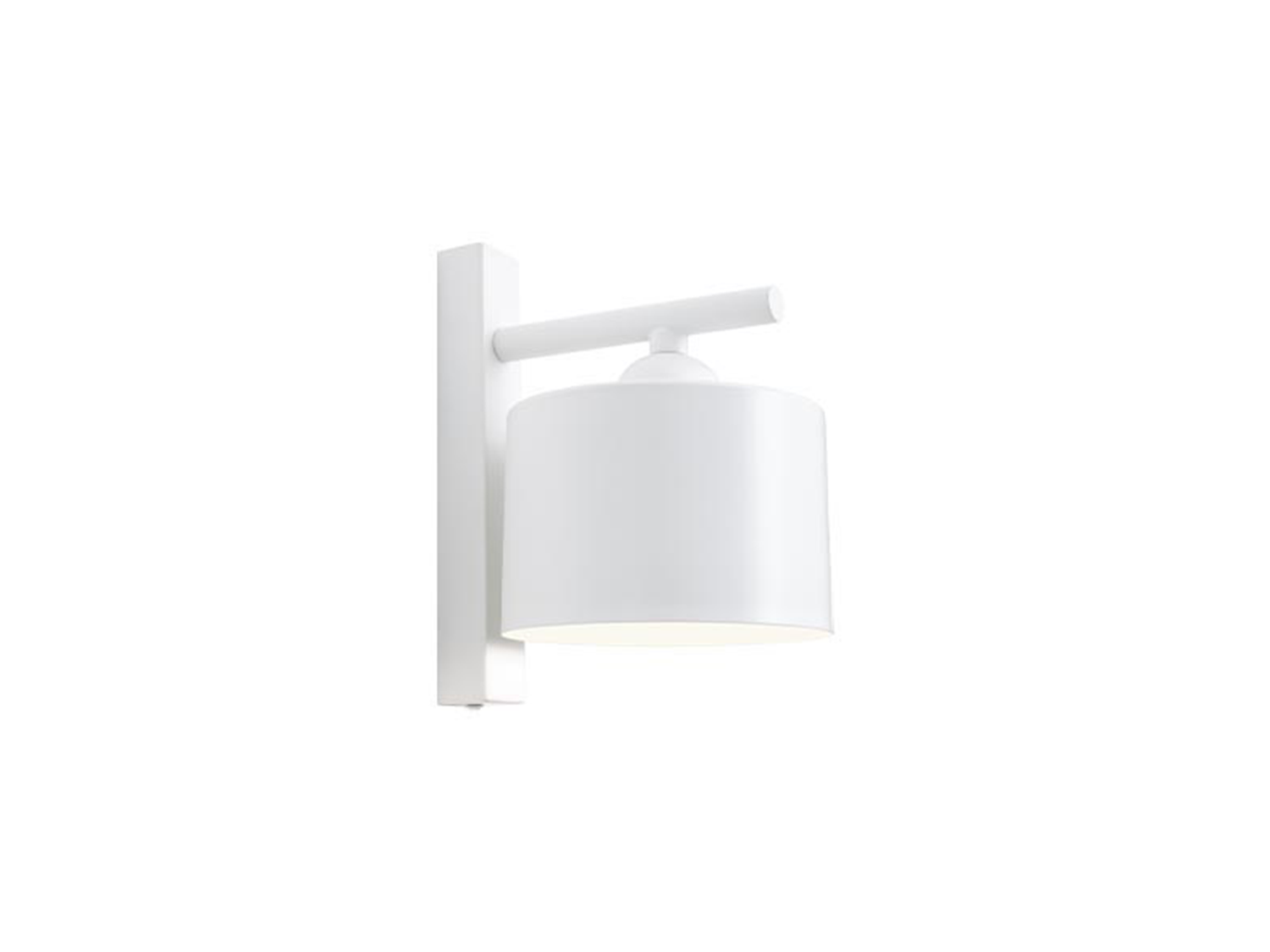 Nástěnná lampa Miller matně bílá, E27, ø13cm