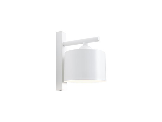 Nástěnná lampa Miller matně bílá, E27, ø13cm