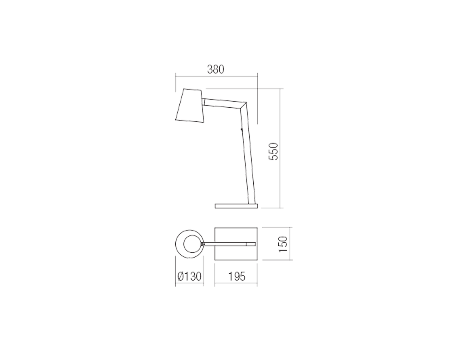 Stolní lampa Mingo matně bílá, E27, 55cm