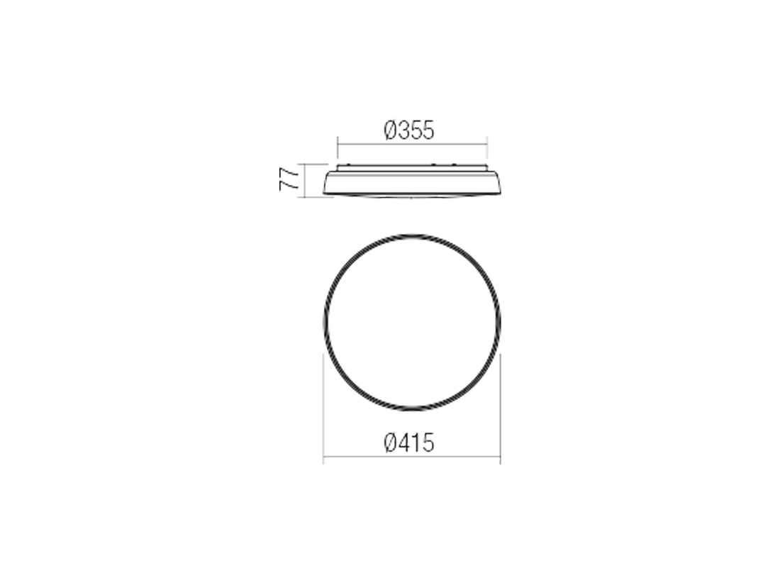 Stropní LED svítidlo Erie matně bílé, 24W, 3000K, ø41cm
