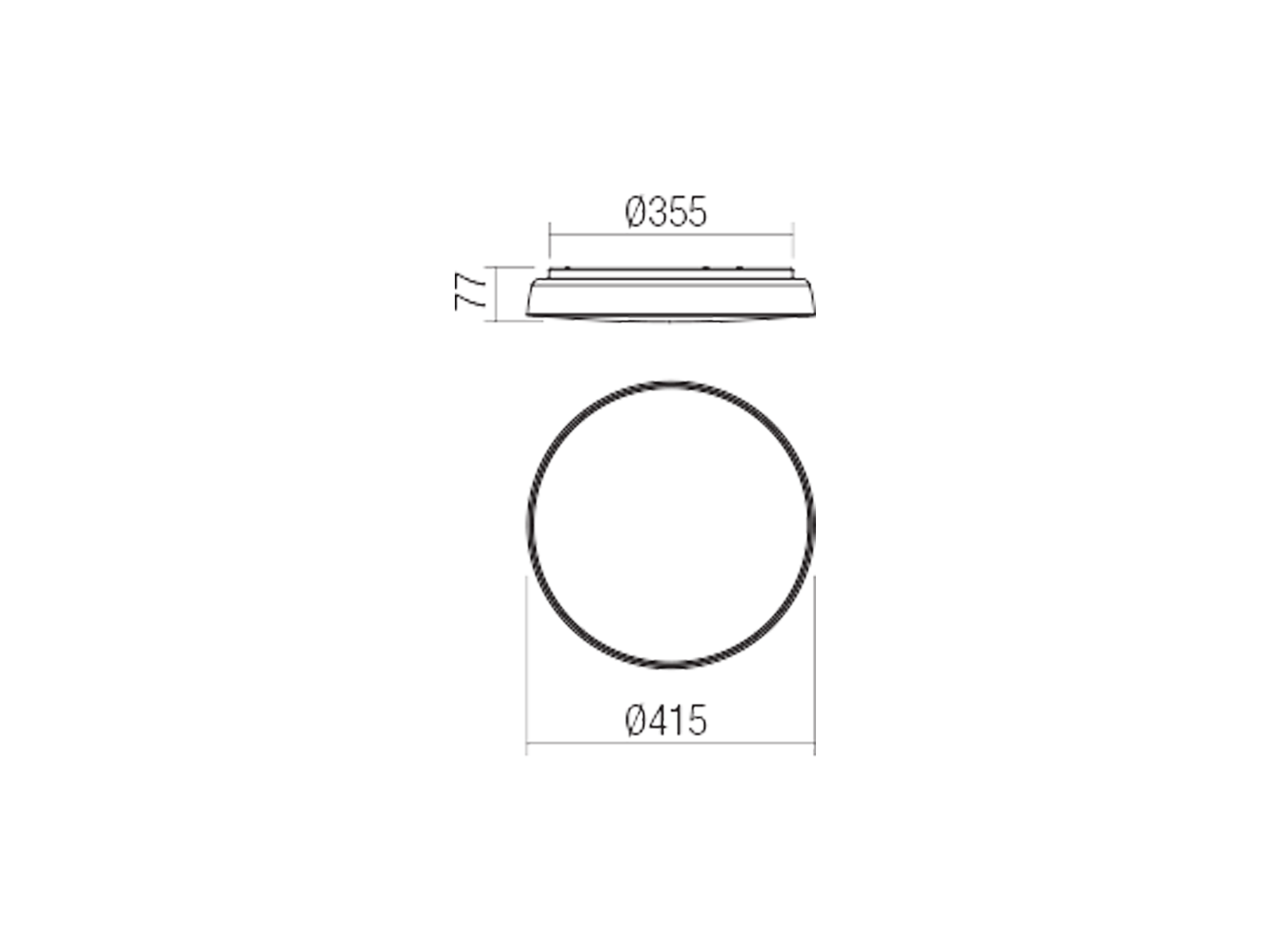 Stropní LED svítidlo Erie matně bílé, 24W, 3000K, ø41cm