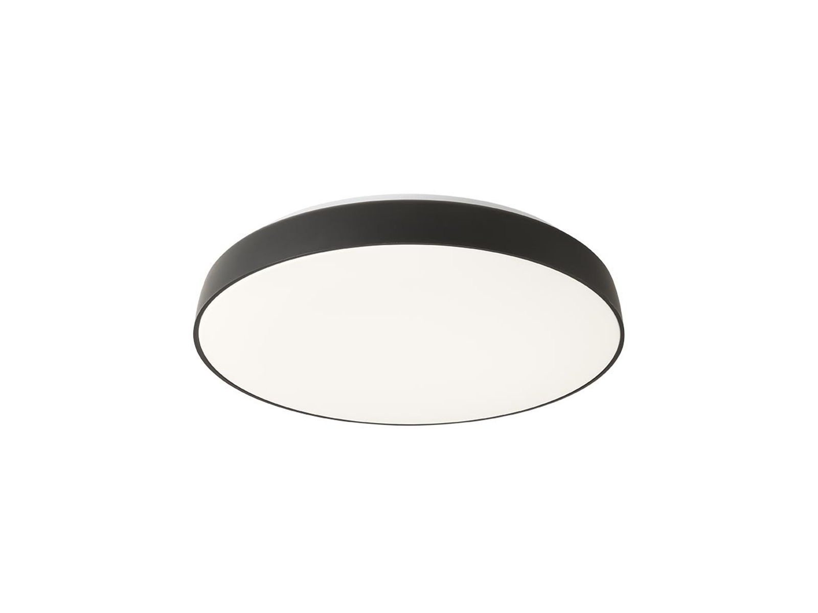 Stropní LED svítidlo Erie matně černé, 24W, 3000K, ø41cm