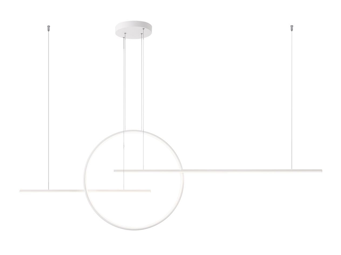 Závěsné LED svítidlo stmívatelné Giotto matně bílé, 56W, 4000K, 175cm