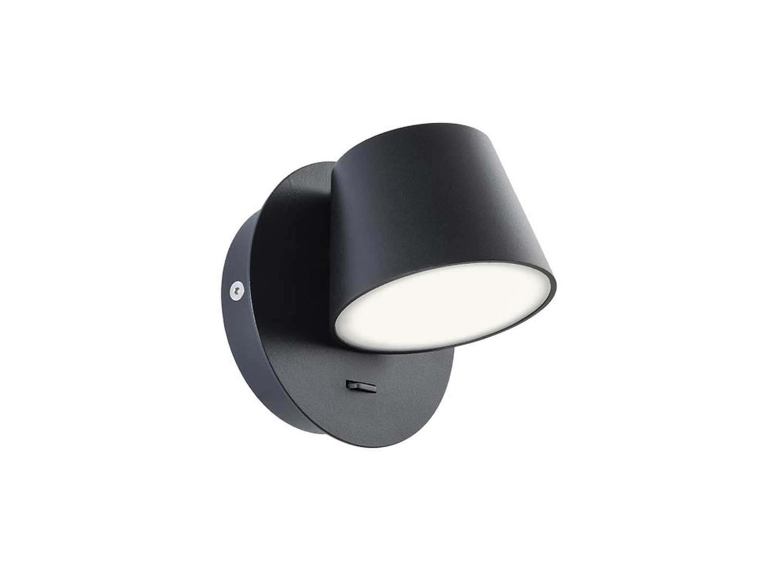 Nástěnné LED svítidlo Shaker černé, 6W, 3000K, ø12cm