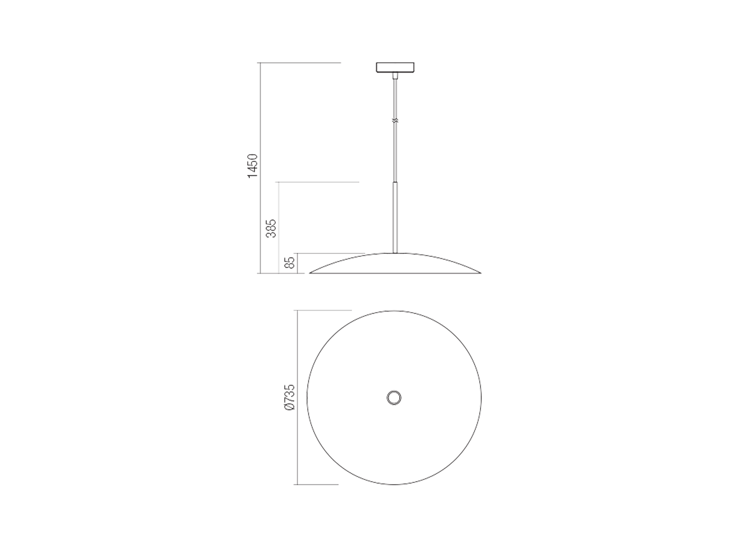 Závěsné svítidlo Cymbal černé/zlaté, E27, ø73cm