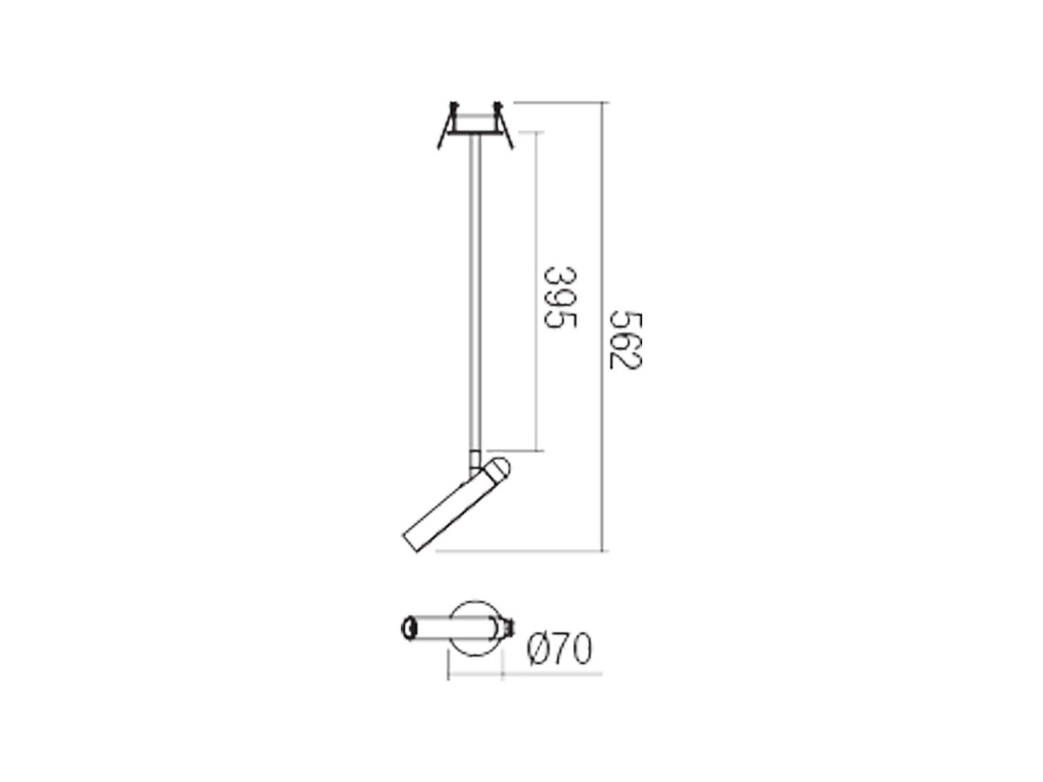 Stropní LED svítidlo Ferro pískově černé, 4,2W, 3000K, 56cm