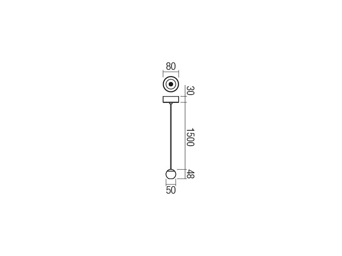 Závěsné LED svítidlo Obo matně kávové, 4,5W, 3000K, ø5cm