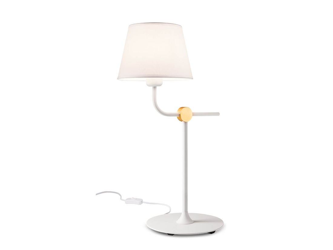Stolní lampa Morris matně bílá, E27, 56cm