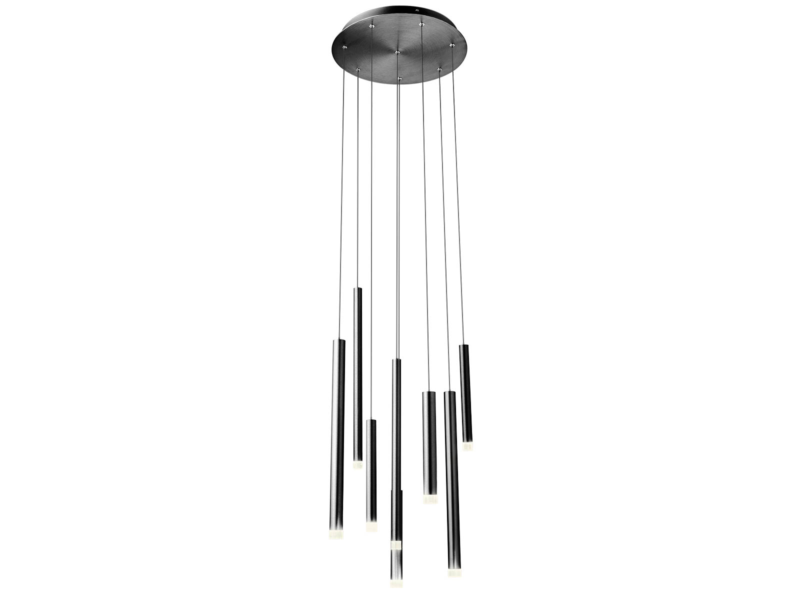Závěsné LED svítidlo Madison saténově černé 8L, 32W, 3000K, 250cm