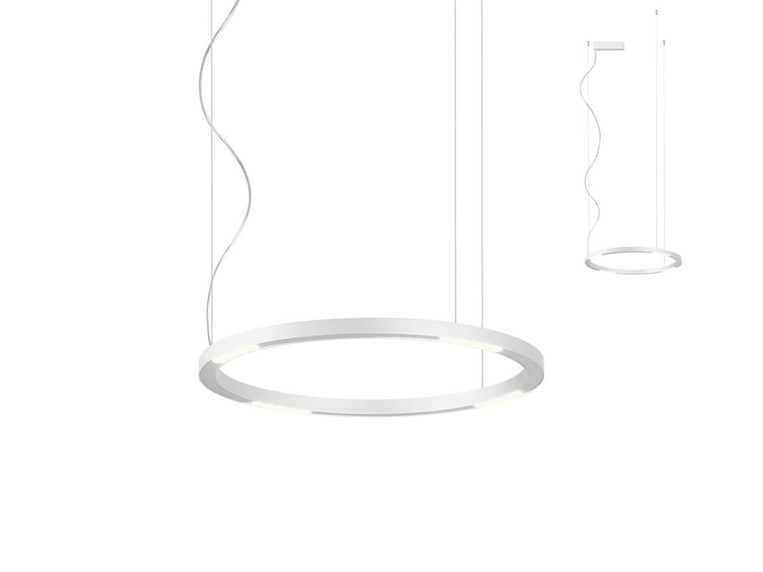 Závěsné LED svítidlo Union pískově bílá, 34W, 3000K, ø60cm