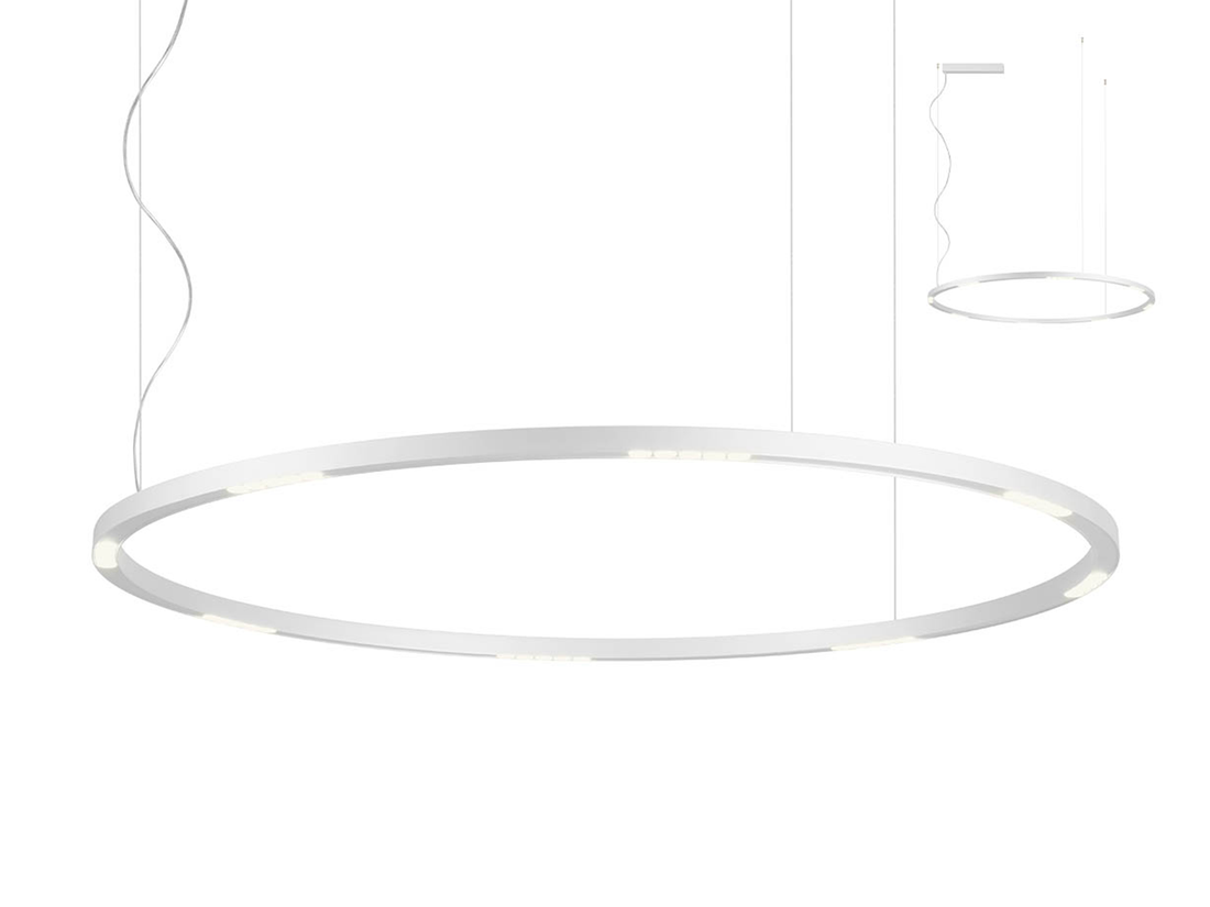 Závěsné LED svítidlo Union pískově bílá, 68W, 3000K, ø120cm