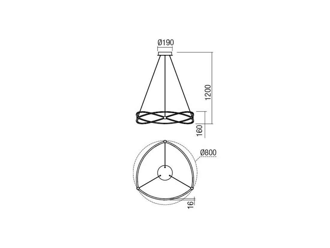 Závěsné LED stmívatelné svítidlo Quark saténový nikl, 52,6W, 3000K, ø80cm