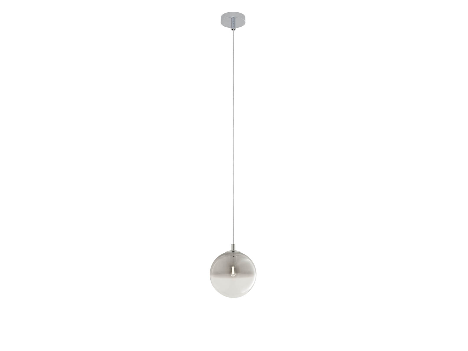 Závěsné svítidlo Berry chrom/kouřové sklo, G9, ø15cm