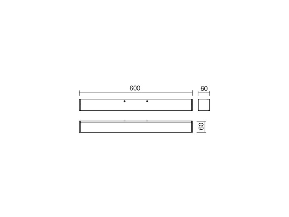 Koupelnové nástěnné LED svítidlo Thela chrom, 17W, 4000K, 60cm