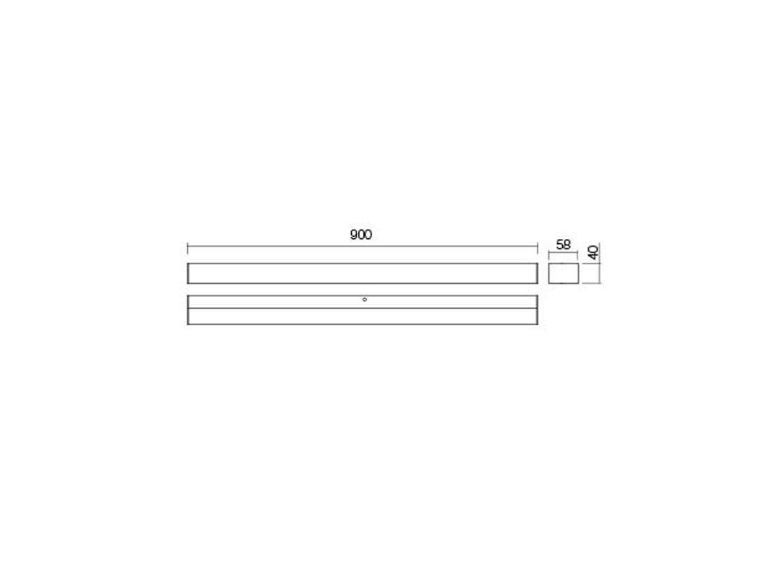 Koupelnové nástěnné LED svítidlo Task chrom, 18W, 4000K, 90cm