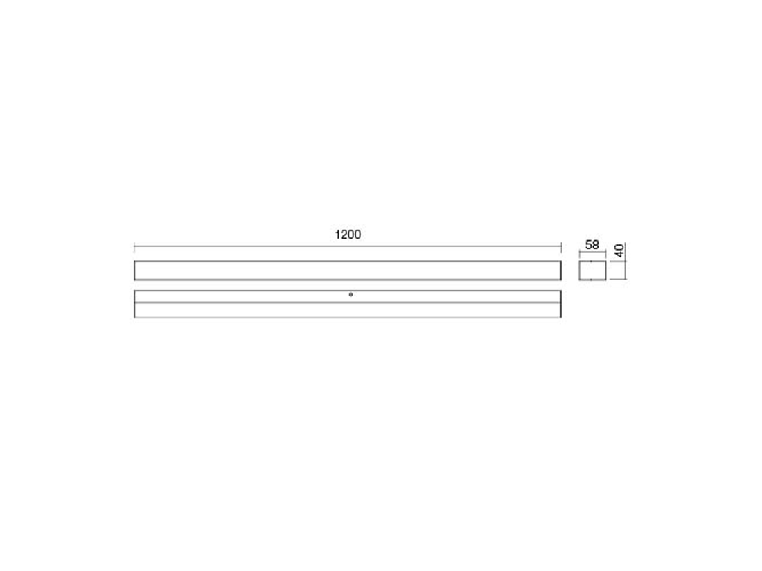 Koupelnové nástěnné LED svítidlo Task chrom, 24W, 4000K, 120cm