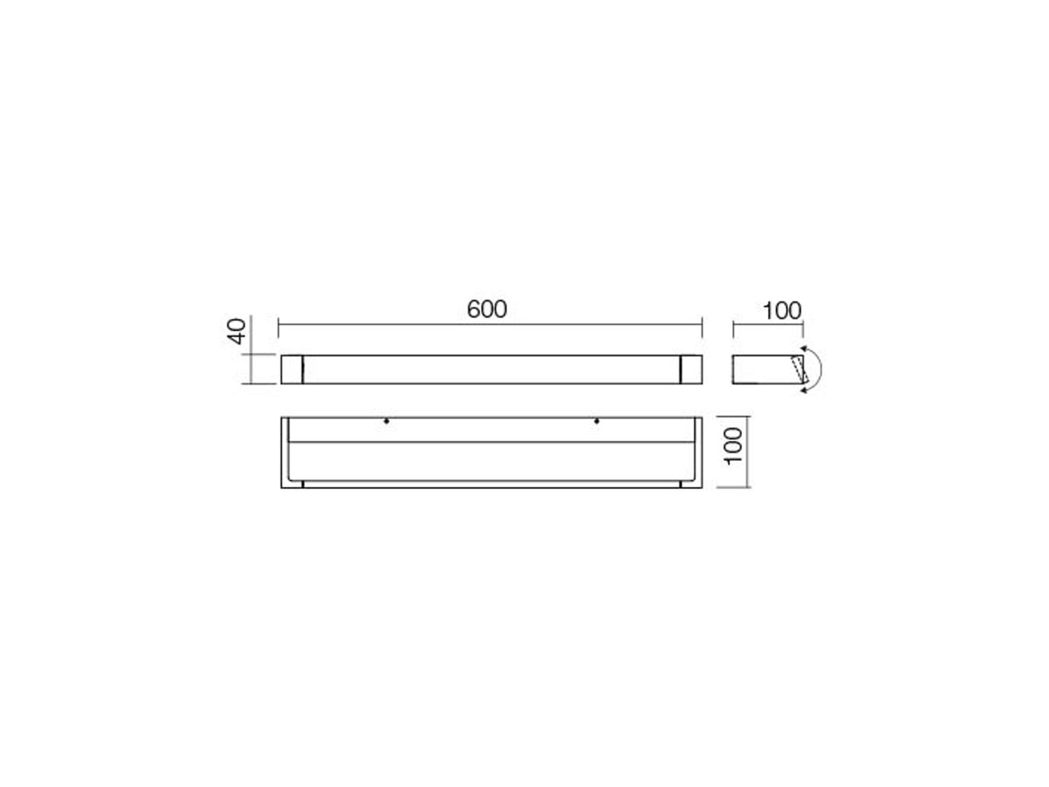 Koupelnové nástěnné LED svítidlo Flipper bílé, 17,16W, 3000K, 60cm