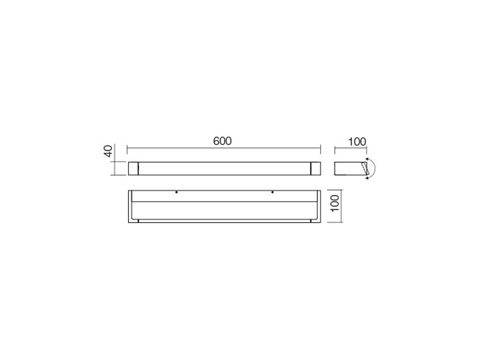 Koupelnové nástěnné LED svítidlo Flipper bílé, 17,16W, 3000K, 60cm