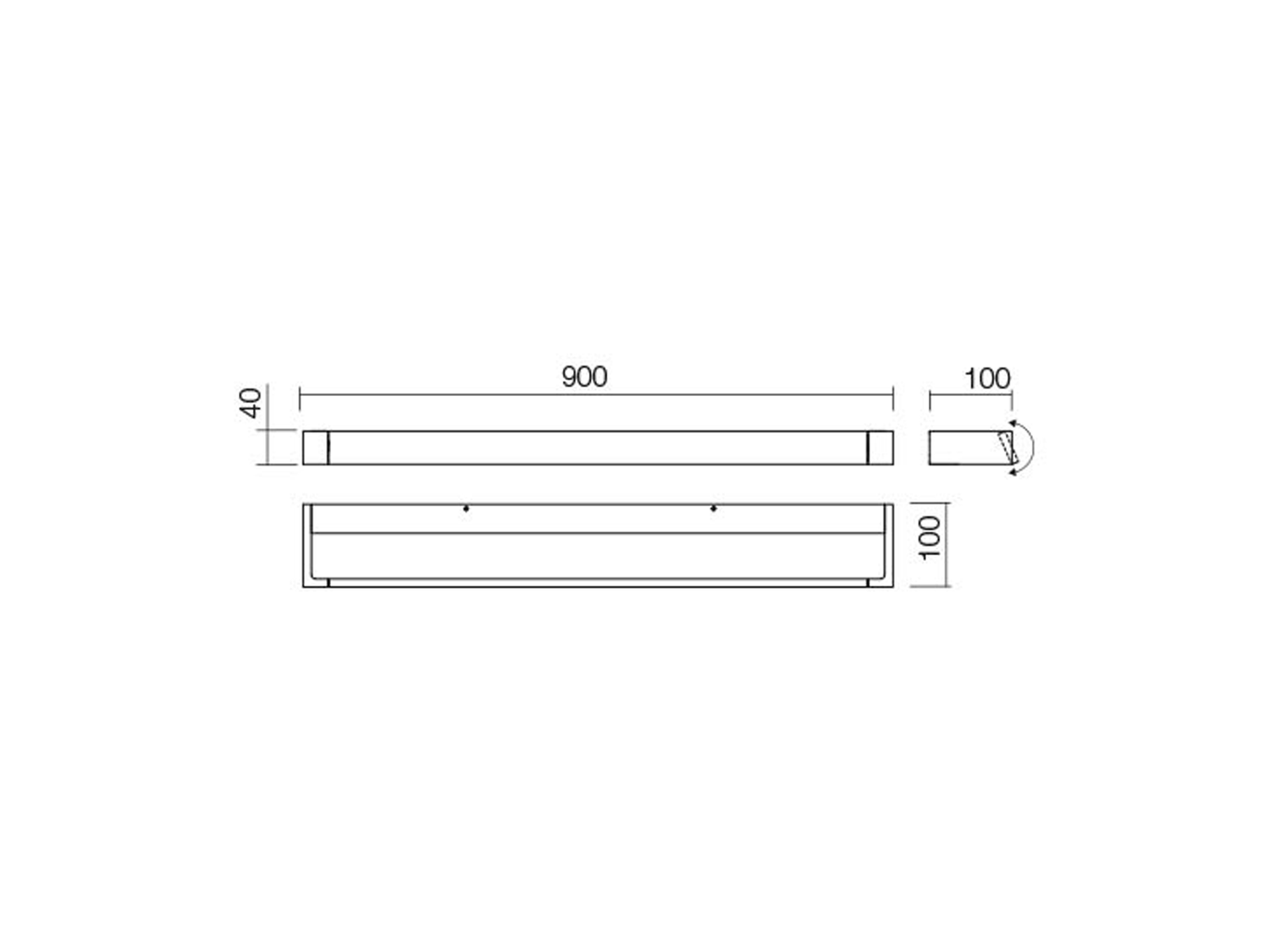 Koupelnové nástěnné LED svítidlo Flipper bílé, 23,91W, 3000K, 90cm