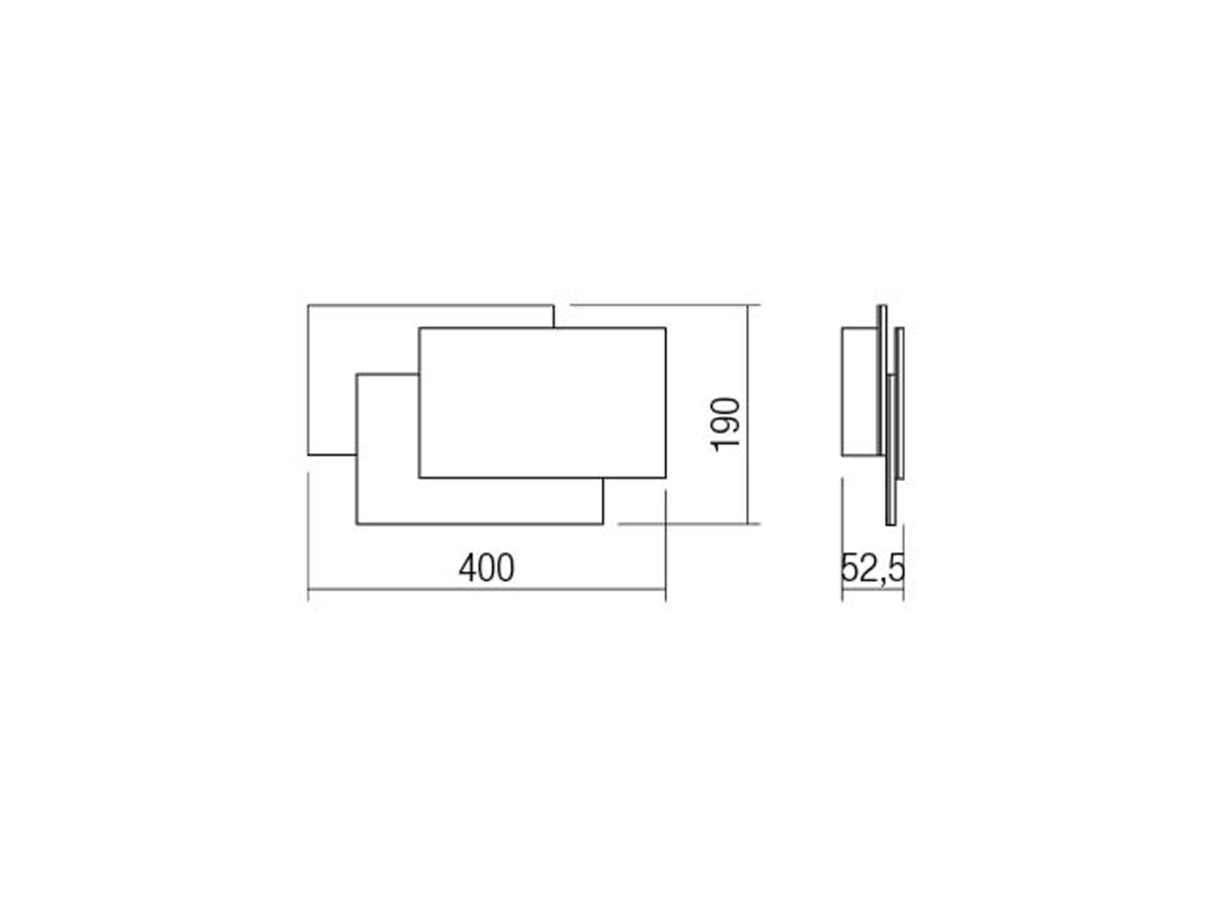 Nástěnné LED svítidlo Gamer matně bílé, 35,76W, 3000K, 40cm